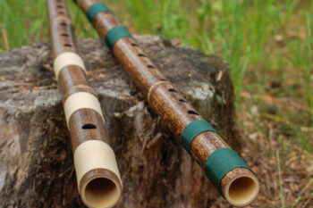 dark bamboo flutes