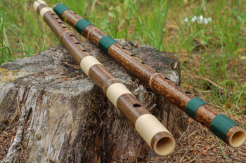dark bamboo flutes